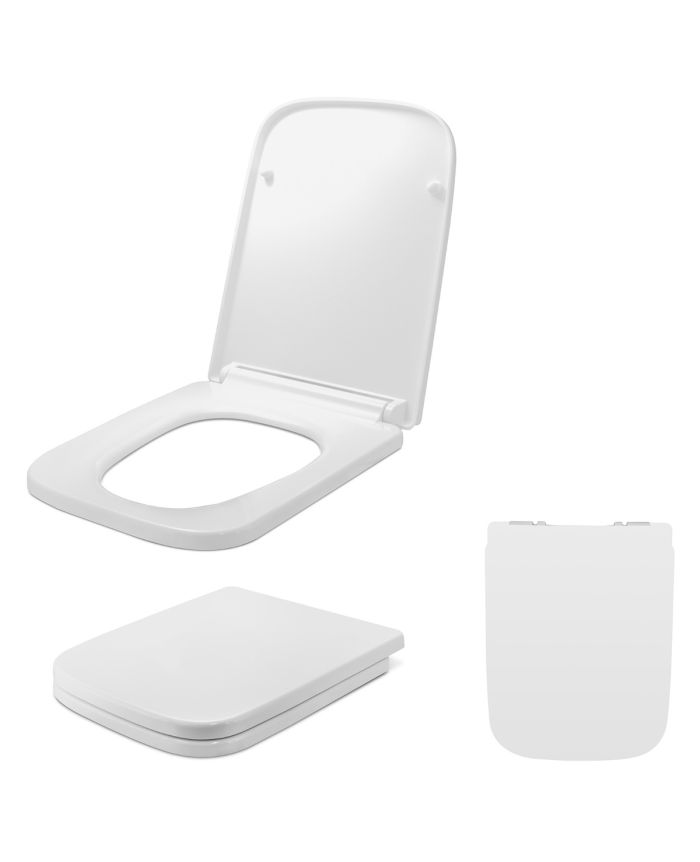 Desner Modern Top Fixing D Shaped White Soft Close Toilet Seat Replacement - How To Repair A Soft Close Toilet Seat