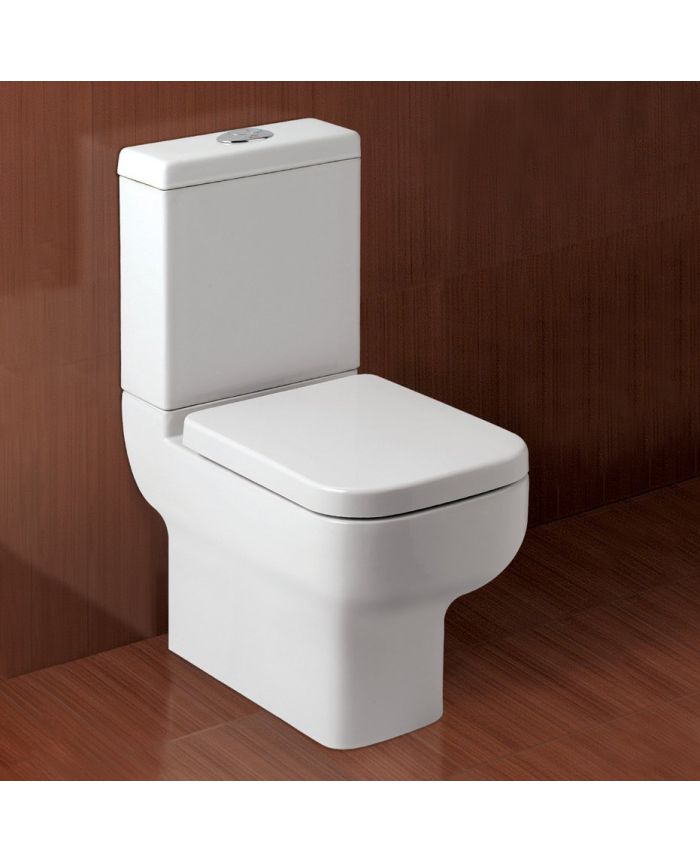 Haywood Modern Ceramic Toilet Pan Dual, Haywood White Modern Sink Vanity Unit Toilet Package
