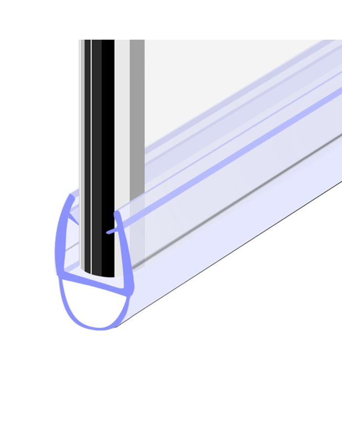 Seal 7 - 900 mm Glass Shower Door Rubber Seal Strip Gap 5 mm