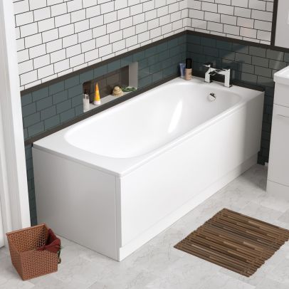 Zensen Bathroom 1700mm Single Ended Bath + Front Bath Panels