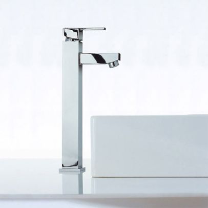Riki Square Counter Top Bathroom Basin Mixer Tap Chrome