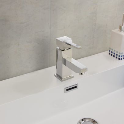 Modern Design Square Basin Sink Chrome Single Lever Mono Mixer Tap