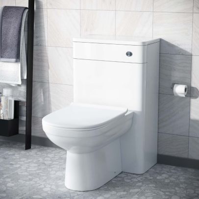Afern Modern 500mm Back To Wall WC Toilet Unit Gloss White
