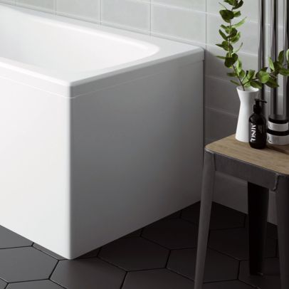 Kartell Elite/Oblique Bath End Panel 520mm H x 700mm W - White