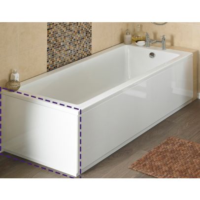 Modern 750 mm White MDF End Bath Panel 