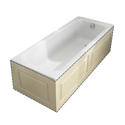 CHILTERN Ivory Traditional 1800x780mm Bath Front & End Panel + Plinth