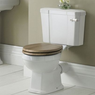 Hudson Reed Richmond White Close Coupled Toilet with Cistern - Excluding Seat