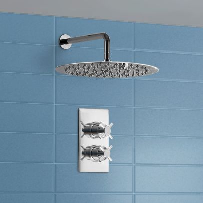 300 mm Ultra Thin Shower Head and Thermostatic Shower Mixer Valve