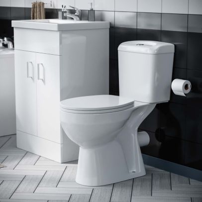 Nanuya 500mm Flat Pack Vanity & WC Toilet Pan