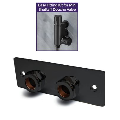 Black Easy Fixing Plate Bracket for Mini Douche Shattaf Thermostatic Shower Valve Mounted Wall Plate
