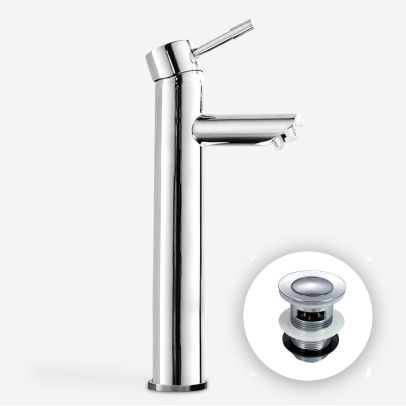 Blossom Contemporary Extended Countertop Chrome Basin Mono Mixer Tap + Free Waste