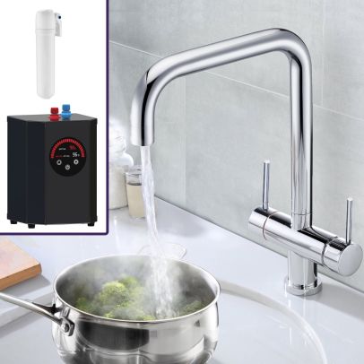 Instant Boiling Water Kitchen Tap Chrome, Filter, Heating tank