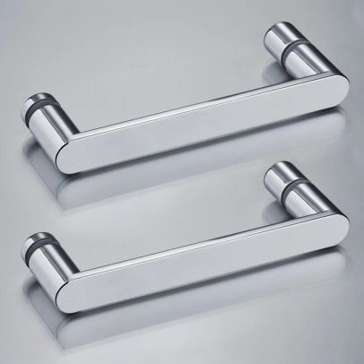 A Pair of Universal Rounded Chrome 160 mm Shower Door Handles