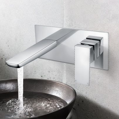 Astra Contemporary Concealed Wall Mounted Basin Sink Mixer Tap