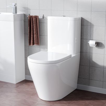 Cobley Round Comfort Height Close Coupled Cistern, Pan and Seat