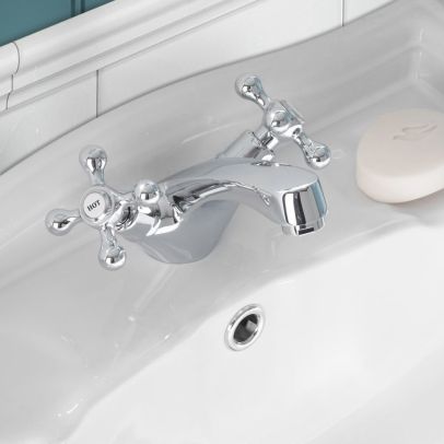 Stafford Traditional Bathroom Basin Mono Mixer Tap Chrome