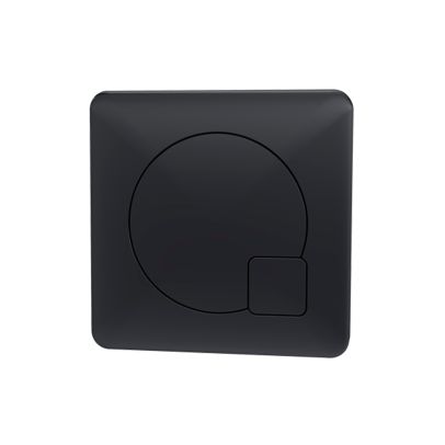 Nuie Square Dual Flush Push Button - Black