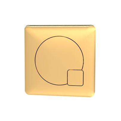 Nuie Brushed Brass Square Concealed Cistern Flush Button