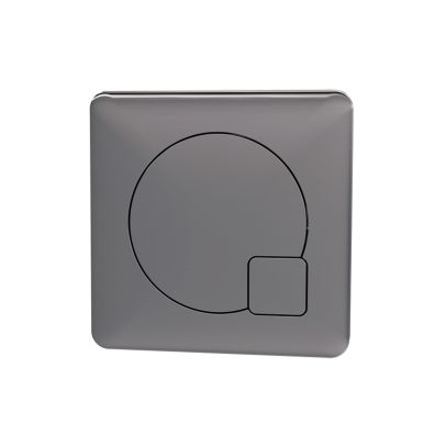 Nuie Square Dual Flush Push Button - Gun Metal