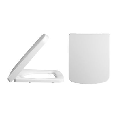 The Nuie Modern Square Toilet Seat- Gloss White