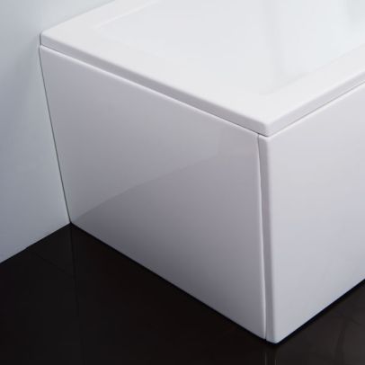 750mm Modern Standard End Bath Panel Acrylic White Bathroom