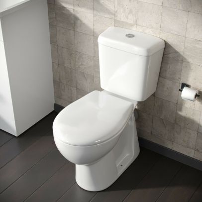 Norman Close Coupled WC Toilet & Soft Close Seat, UVC Smart Sterilizer Light