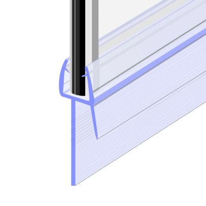 Seal 6 - 900 mm Glass Shower Door Rubber Seal Strip Gap 25 mm
