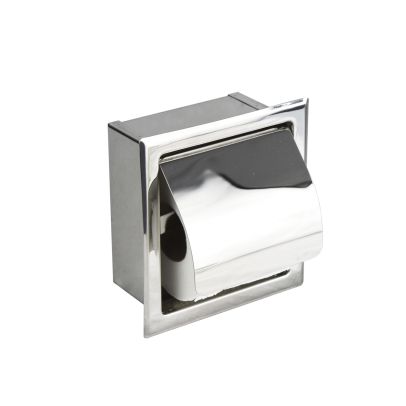 Single Concealed Toilet Roll Holder Chrome