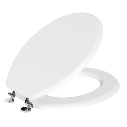 Gorge Classic Design Oval Shaped White Toilet Seat Including Fittings