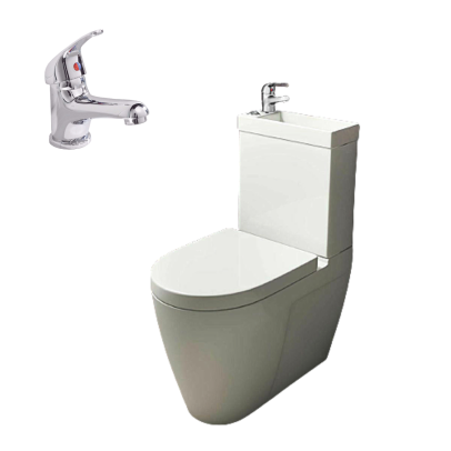 Allscot 2 in 1 Compact Basin Close Coupled Toilet & Studio Mono Basin Mixer