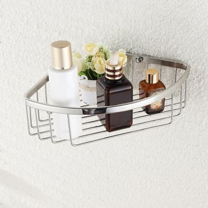 Single Corner Shower Bathroom Caddy Shelf  Chrome