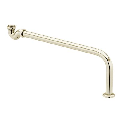 Bathroom Traditional Exposed Solid Polished Brass Bath Trap Drain Waste And Pipe